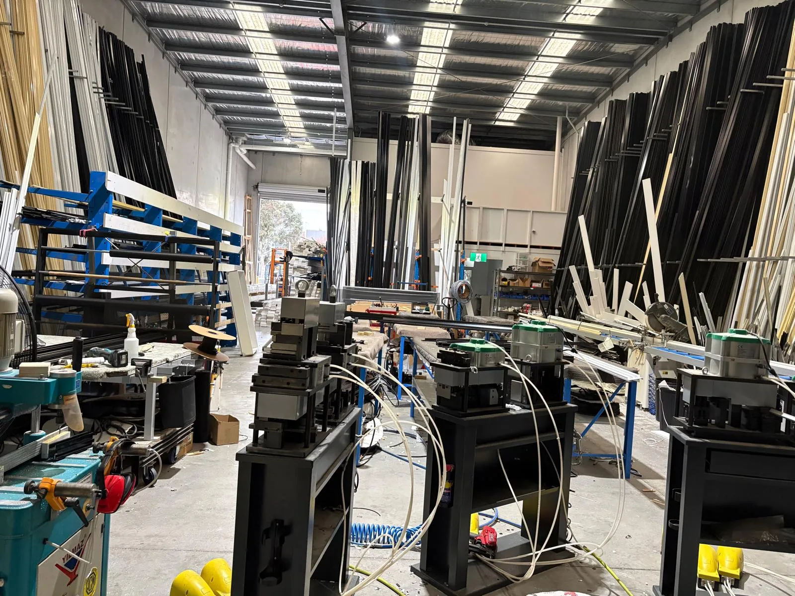 Aluminium window and door fabrication equipment at the Iconic Windows Mulgrave workshop near Dandenong