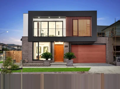 Modern Berwick home with sleek black aluminium window and door systems